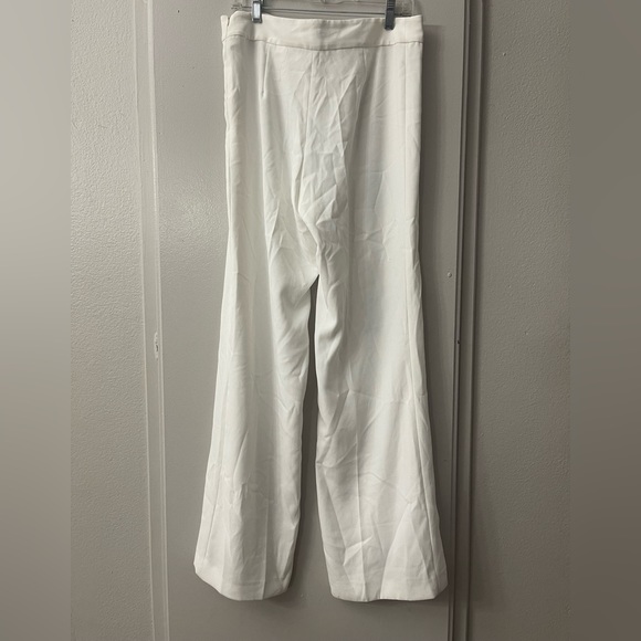 Zara NWT White Lightweight Casual Relaxed Fit Business Casual Pants Slacks Sz L - Picture 9 of 9
